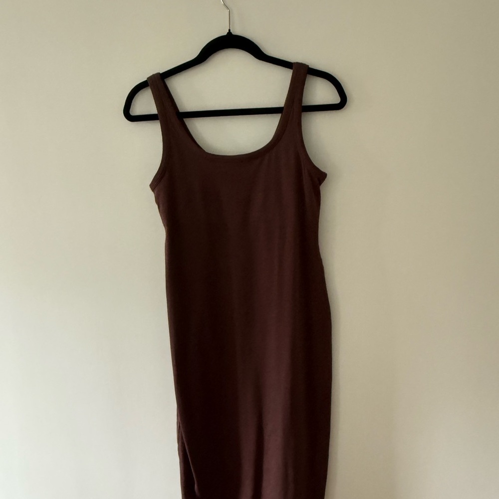 Beyond Yoga Brown Sleeveless Dress